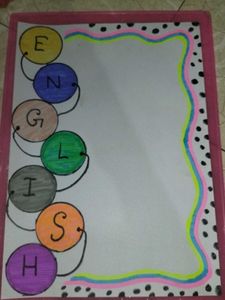 Creative English Notebook Cover