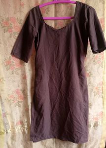 Coffee brown sweetheart neck kurti 🤎