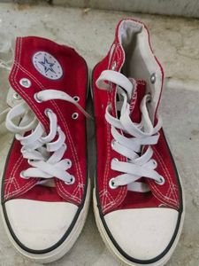Red High-Top Sneakers