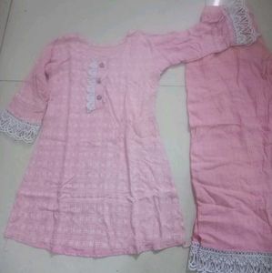 Pink Kurta with Palazzo Set summer comfort