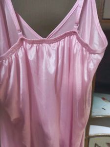 Pink Satin Slip Dress