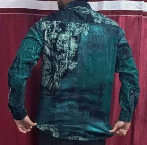 Men's Teal Paisley Print Shirt