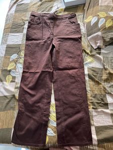 Brown Wide Leg Trousers - Unused