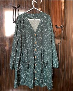 Polka Dot Green Dress