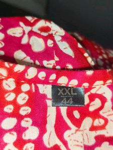 Red Printed Anarkali Kurta