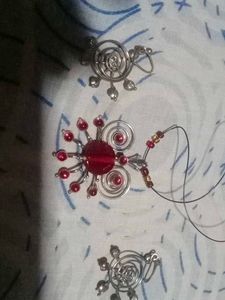 Unique Red Gem Spider Necklace &amp; Earring Set