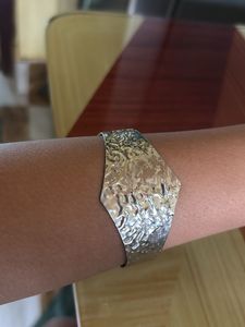 Unique Textured Cuff Bracelet