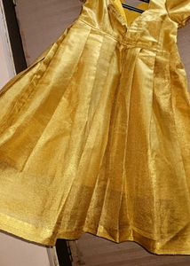 Elegant Yellow Silk Gown