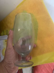 2 Elegant Clear  Glass Goblet