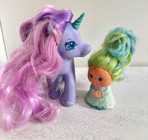 Vintage Unicorn and Doll Set