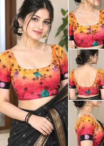 Elegant Embroidered Saree Blouse