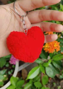 ❤️ Handmade Heart Pom-Pom Keychain | Soft & Cute