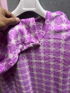 Chic Purple Geometric Print Dress