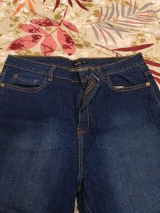 Stylish Blue Denim Flare Jeans