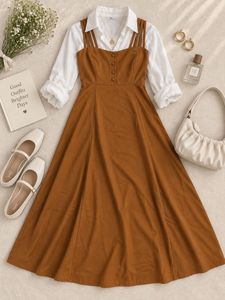 🤎Caramel Brown Strappy Maxi Dress