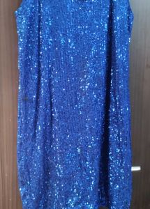 Stunning Blue Sequin Party Dress