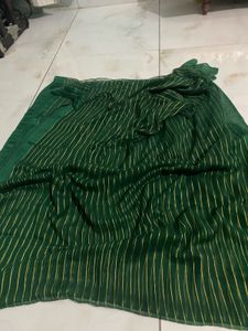 Elegant Emerald Green Saree