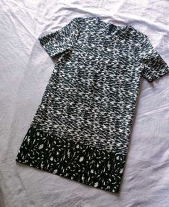 Patterned Mini Shift Dress