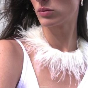 Zara Limited Edition Gala Faux Fur Beads Necklace