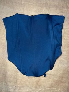 elegant Blue Corset Top