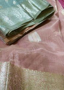 Banarsi Silk Border Saree With Blouse