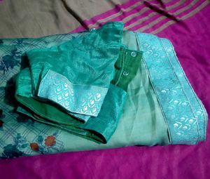 Green Floral Saree, ✨