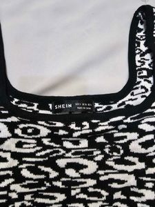 Shein Leopard Knit Crop Top