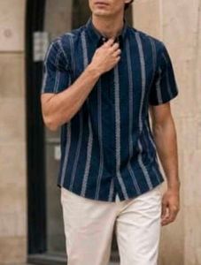 Men's Striped Short Sleeve Shirt😍💙