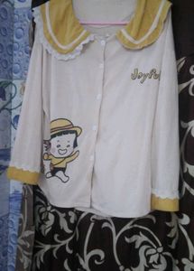 Cute Cartoon Print Top