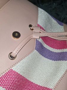 Cute Striped Pink Backpack