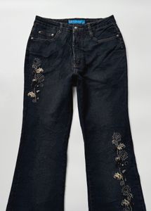 Y2K Embroidered Flared Jeans