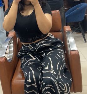 printed flared trousers/plazzo