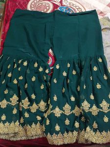 Elegant Grey &amp; Gold Kurta With Dupatta