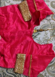 beautiful pink embroidery saree