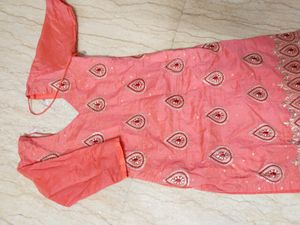 🔥SALE🔥Pink Embroidered Salwar Kameez Dupatta Set