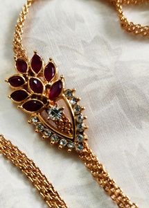 Micro Gold broad Chain with side locket
