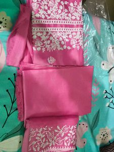 Beautiful Pink Embroidered Kurta set