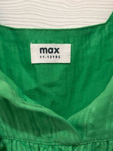 Max Green Flutter Sleeve Top