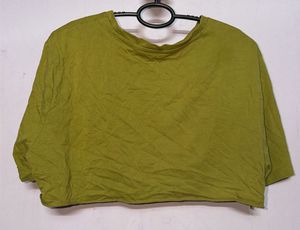 Olive Green Cropped T-Shirt