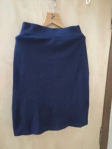 Navy Blue A-Line Skirt