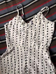 White Polka Dot Mini Dress