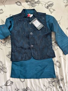 Boys Festive Kurta With Jacket
