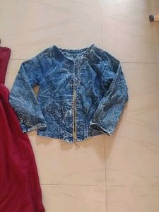 Long Frock,With Jeans Coat