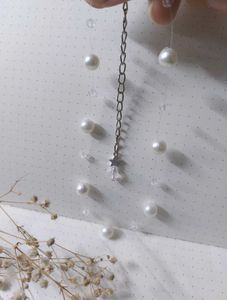 Invisible Necklace Pearl &amp; Crystal Choker