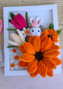Cute Bunny and Flower Display