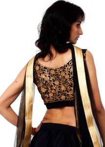 Designer Black &amp; Gold blouse