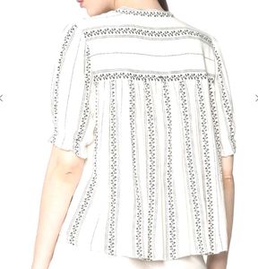 Only - Women’s Boho Striped Cotton Top
