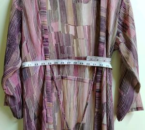Gufrina Pink Striped Georgette Shrug (Women)