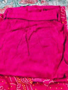 Pink Bandhej 3 pcs Set