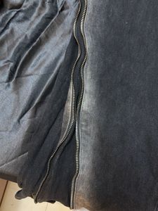 Zipper Detail Denims high quality Off duty